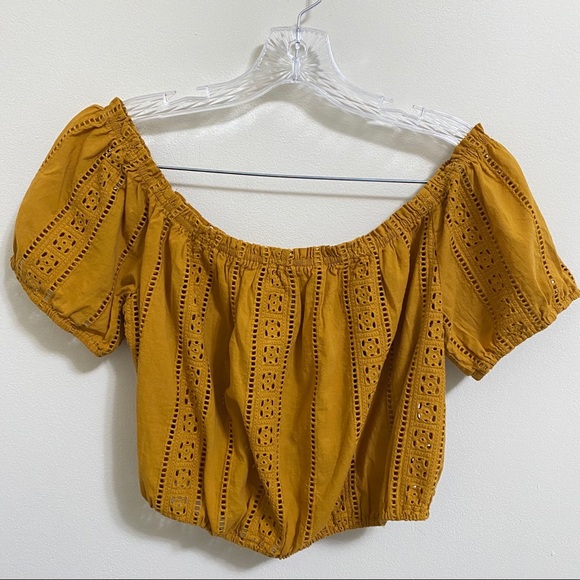 Forever 21 Tops - Marigold Yellow Off Should Top